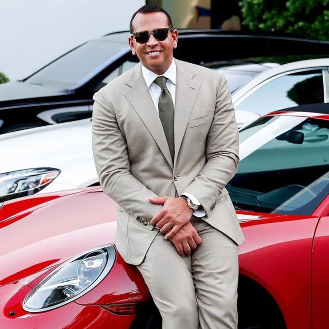 Alex Rodriguez poses with something he once gifted to Jennifer Lopez