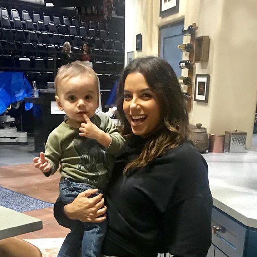 Eva Longoria and Baby Santi share a super sweet mamá and hijo moment