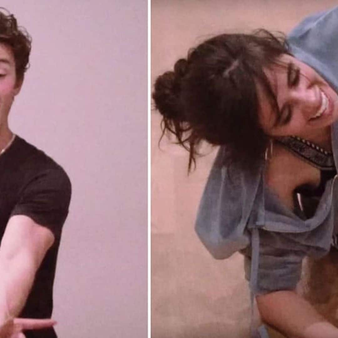 See Camila Cabello's reaction after Shawn Mendes drops her on the set of 'Señorita'