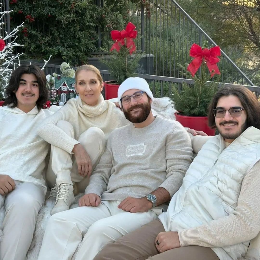 Celine Dion shares rare photo with her three sons on the anniversary of her husband's passing