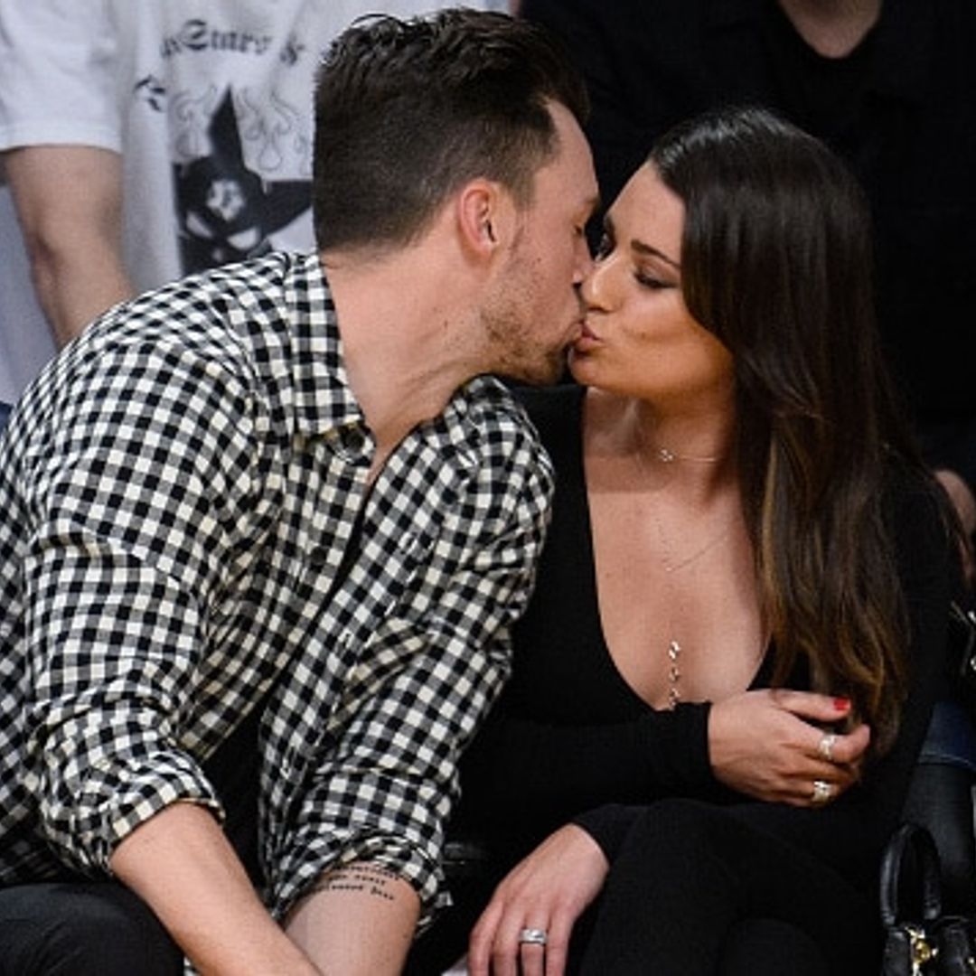 Lea Michele and Matthew Paetz's court side romance