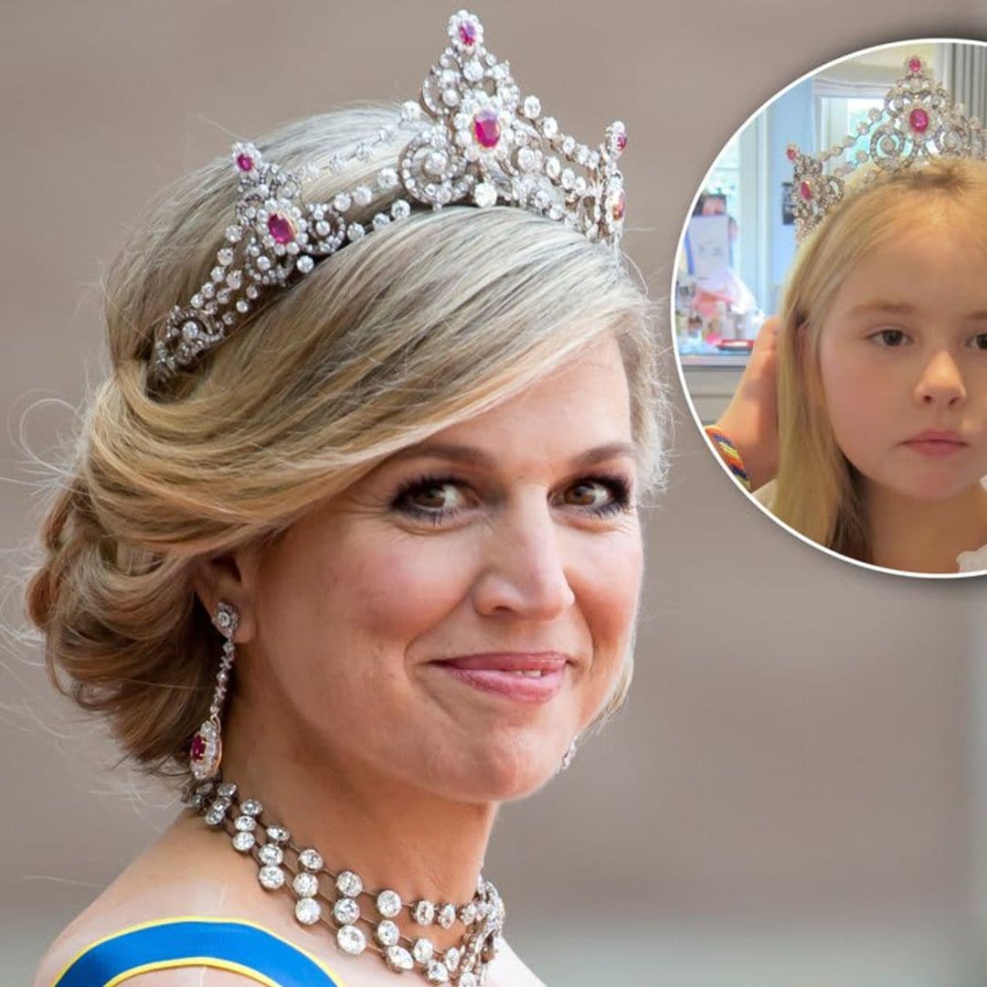 Queen Maxima’s daughter loves tiaras: See a photo of her as a little girl wearing one