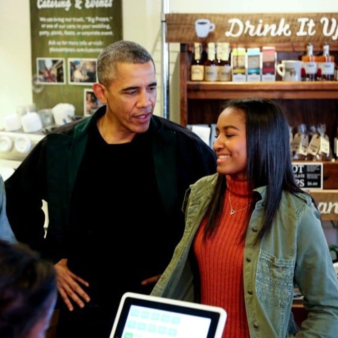 President Obama's daughter Sasha couldn't resist putting him on Snapchat and Michelle 'loved it'