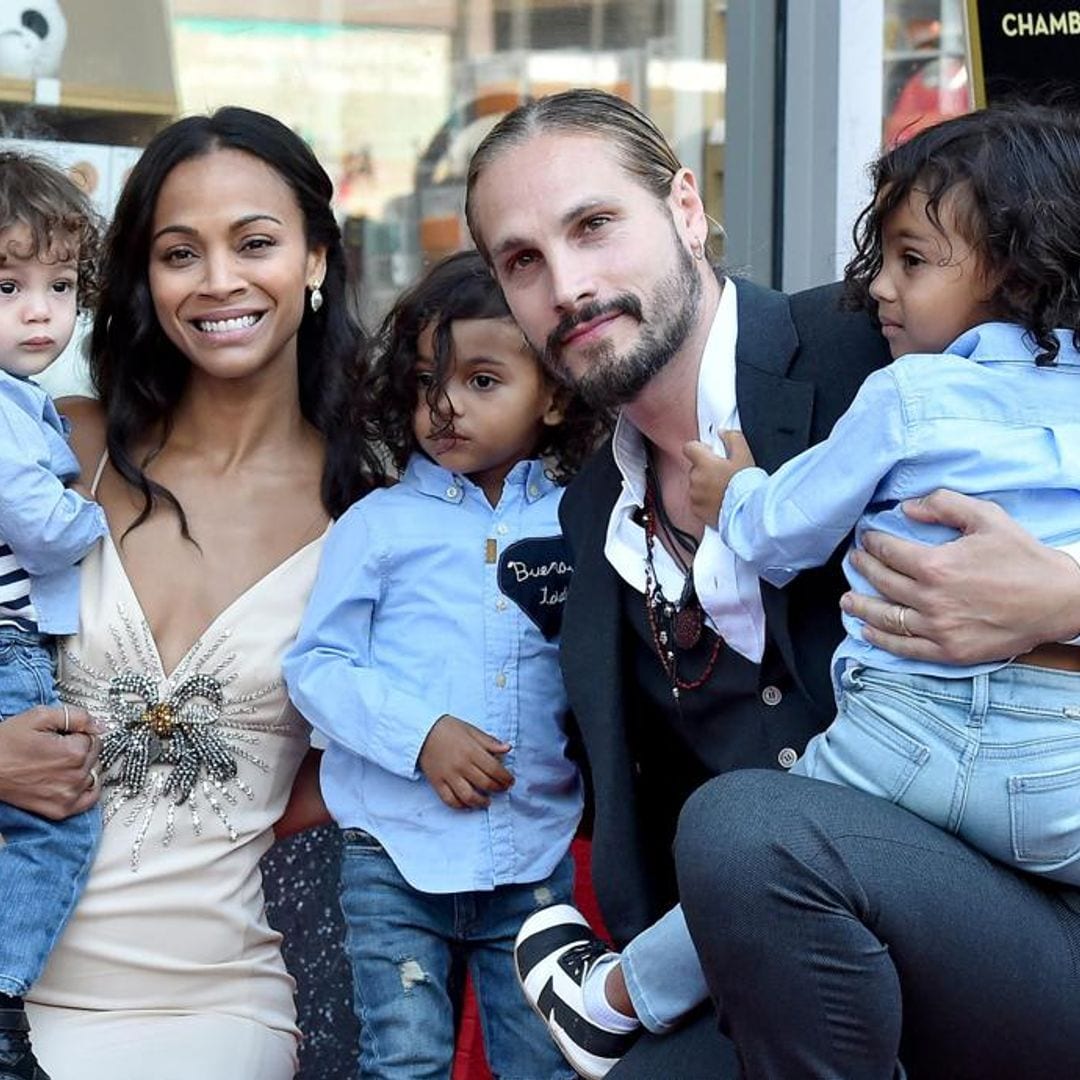 Zoe Saldana’s sweetest mom moments with her three boys