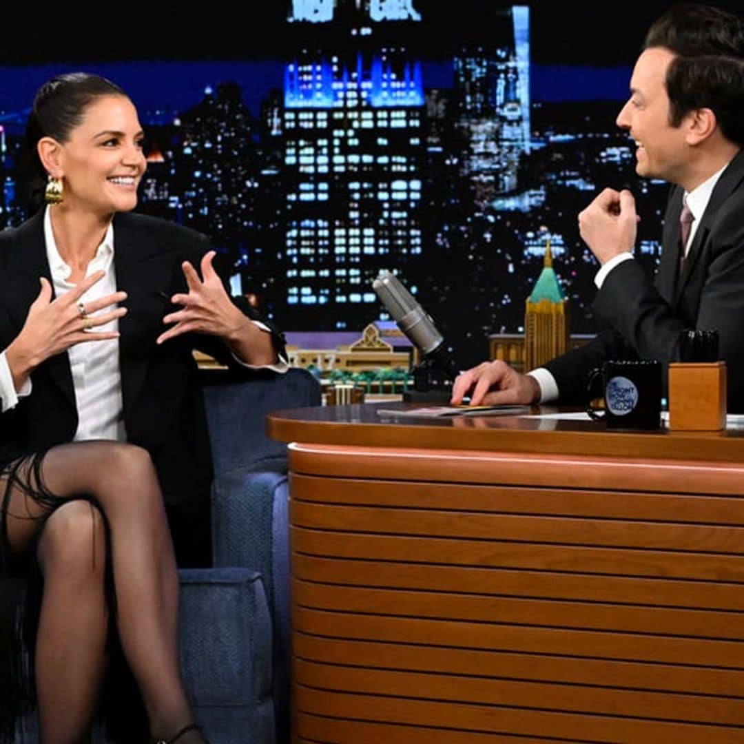 Katie Holmes talks about her superstitious habits when working in Broadway