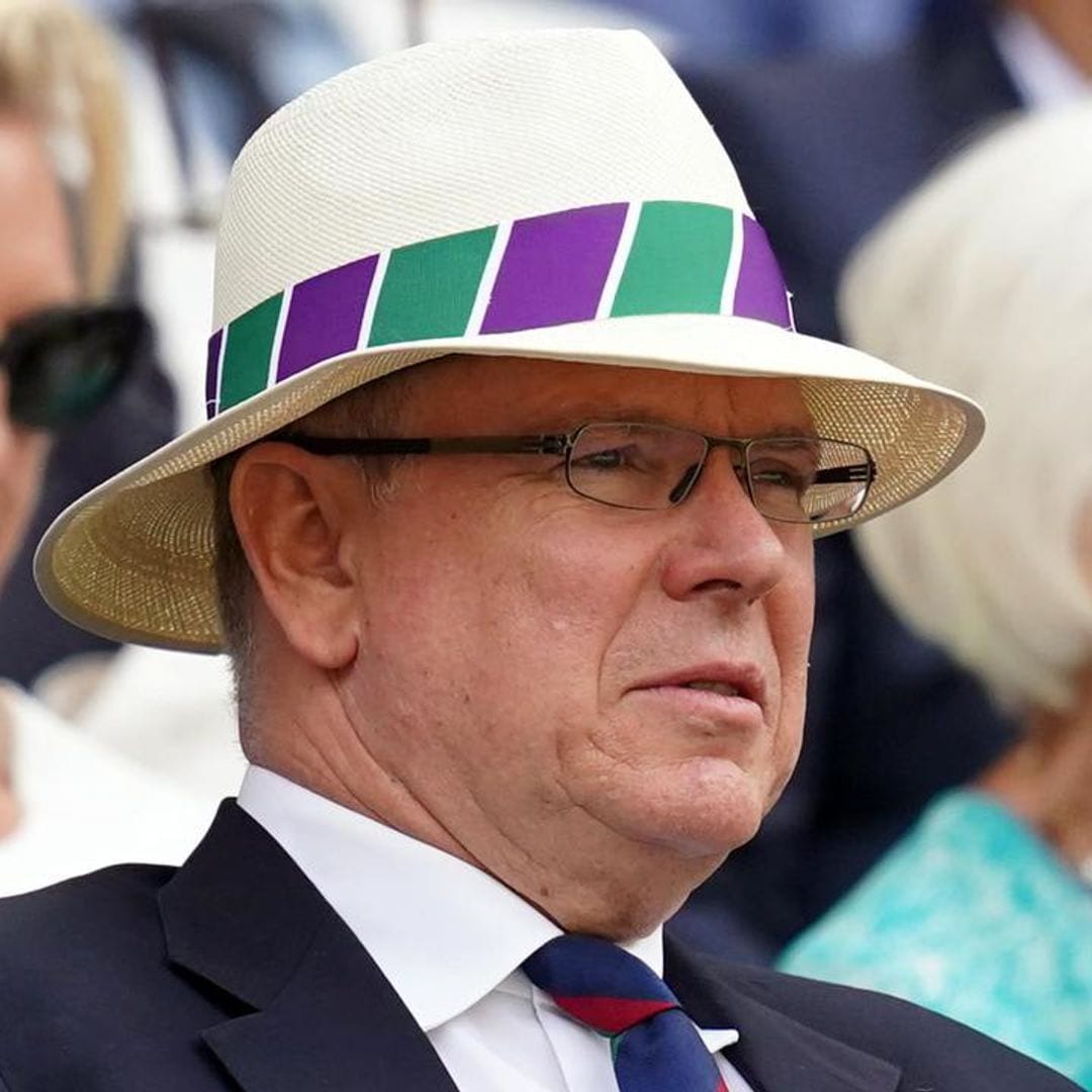 Prince Albert of Monaco attends Wimbledon with family member