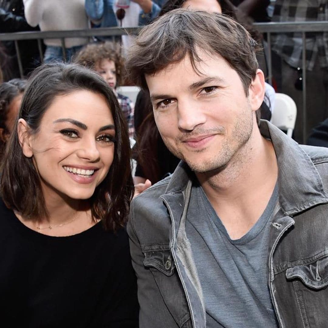 Ashton Kutcher and Mila Kunis share very rare kiss photo before revealing genius hack for getting a break from their kids