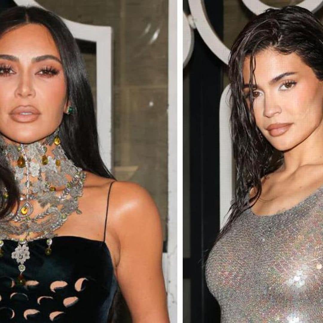 Kim Kardashian sizzles in cut-out dress with a shimmering Kylie Jenner at Maison Margiela Paris Fashion Week