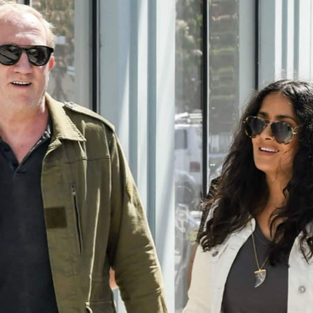 Shopping spree! Salma Hayek hits Rodeo Drive with stepchildren Mathilde and Augustin