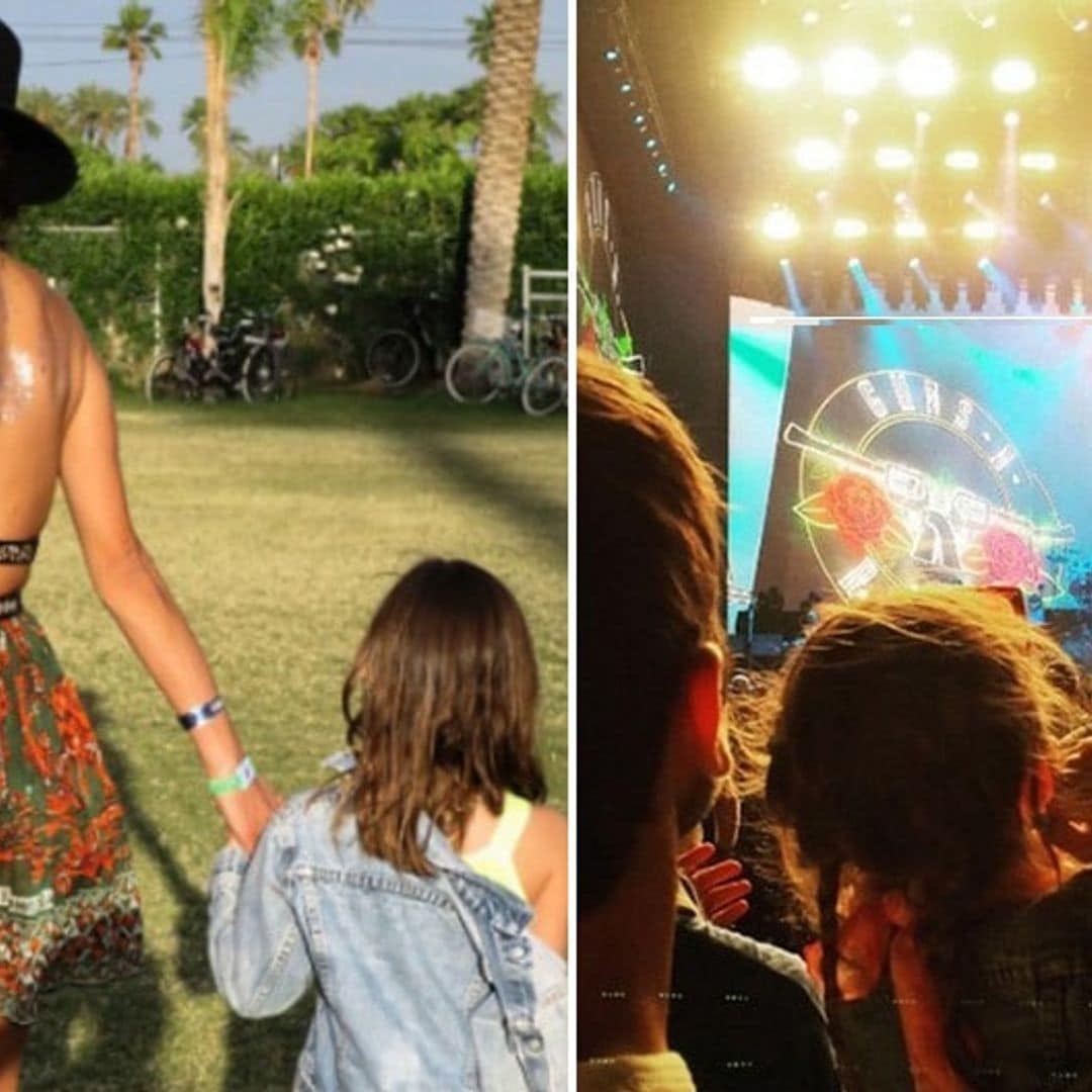 Model Alessandra Ambrosio takes her 7-year-old daughter Anja to Coachella