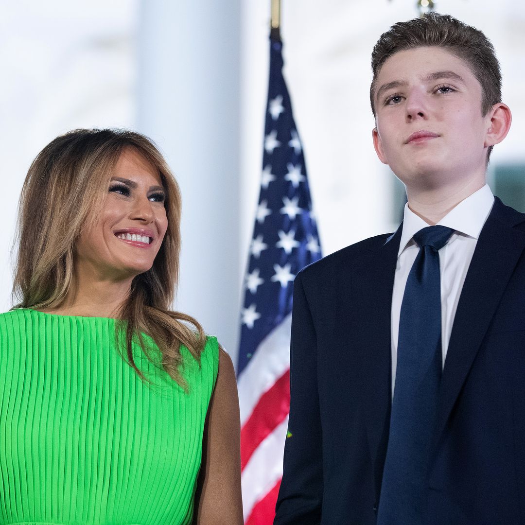 Melania Trump shares photo of son Barron voting for the first time