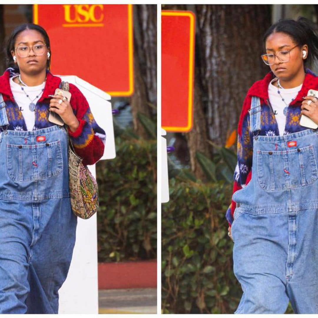 Sasha Obama looks cool and very ‘90s in her college outfit