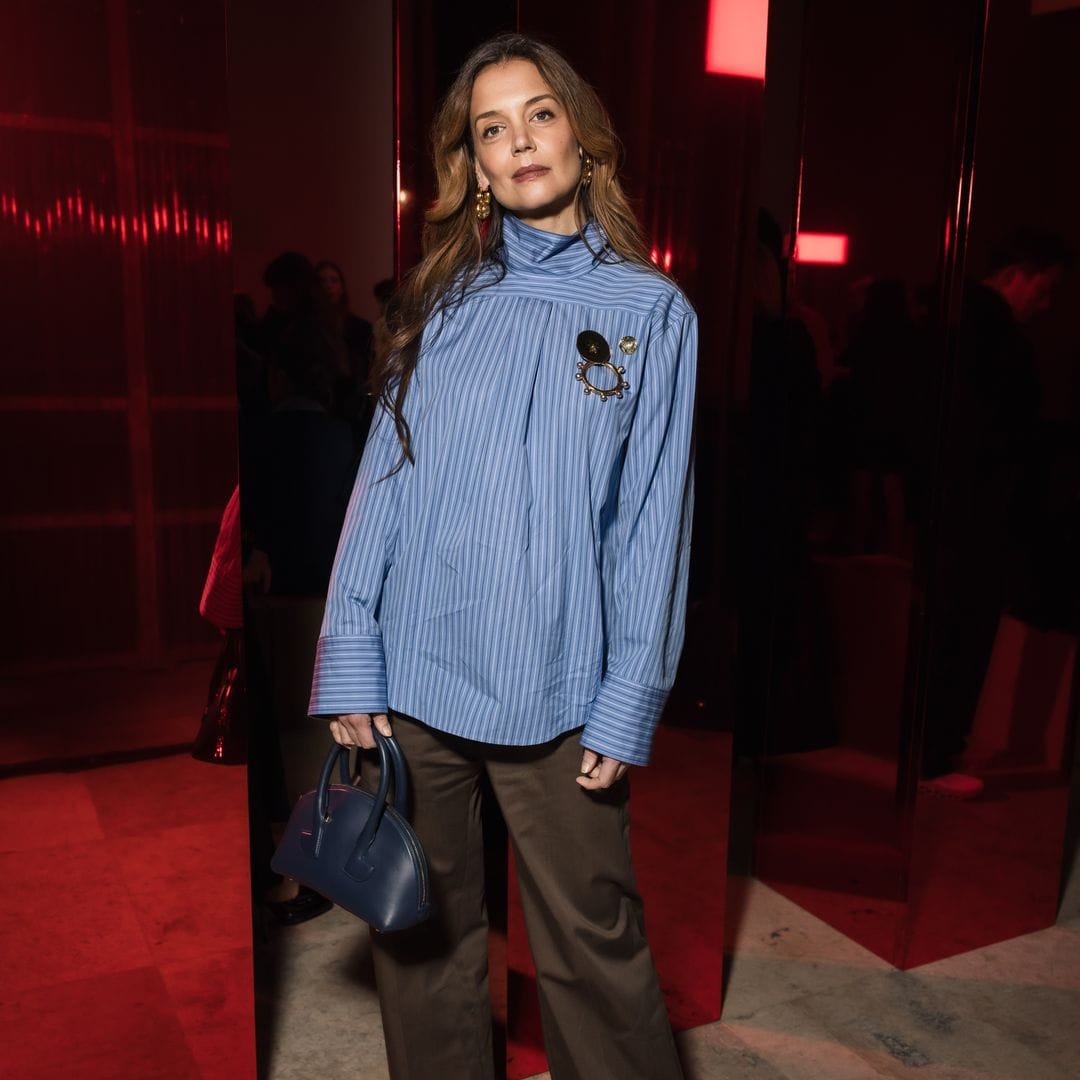 Katie Holmes reinvents the classics at the Patou Show during Paris Fashion Week in 2024