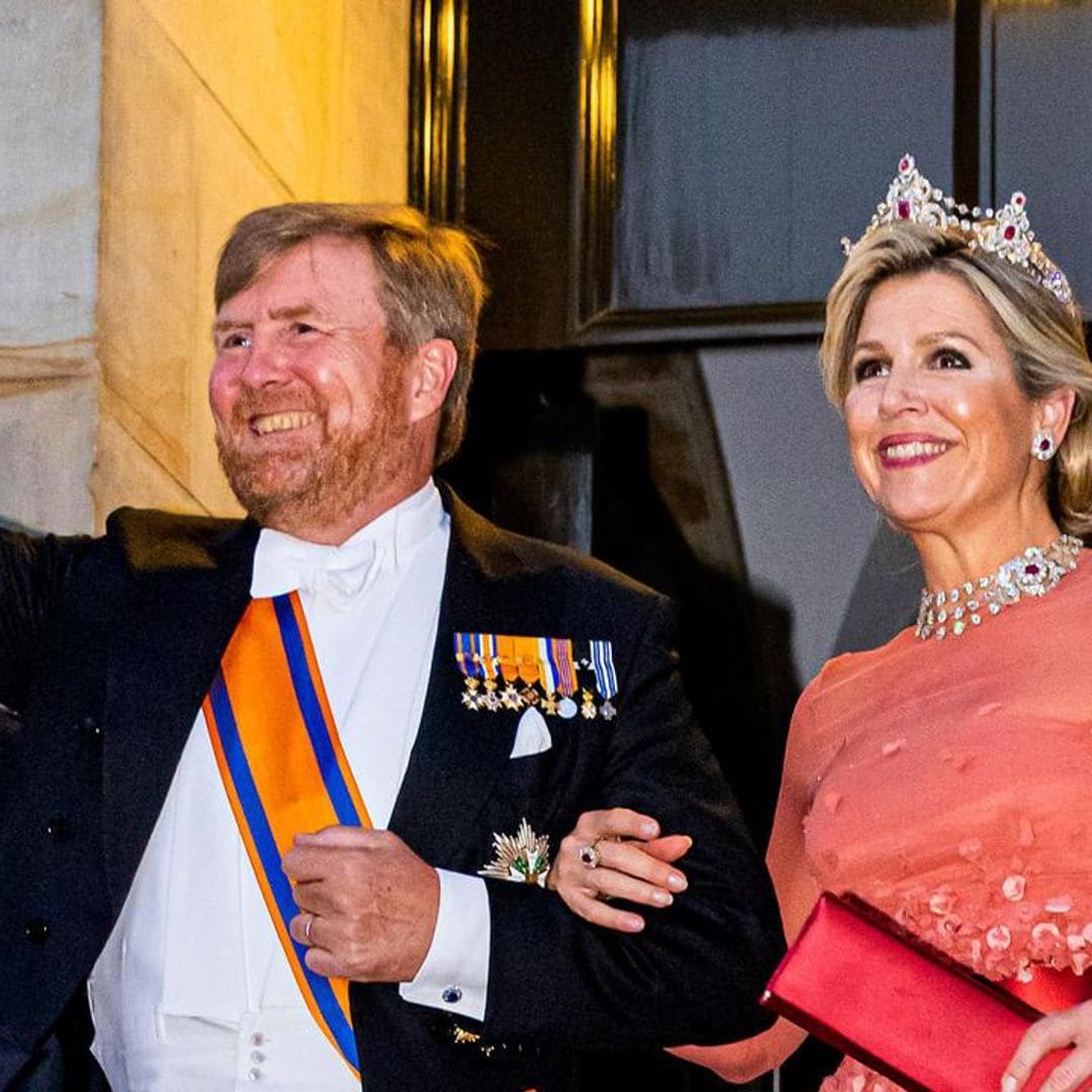 Tiara alert! Queen Maxima stuns at gala dinner in Amsterdam