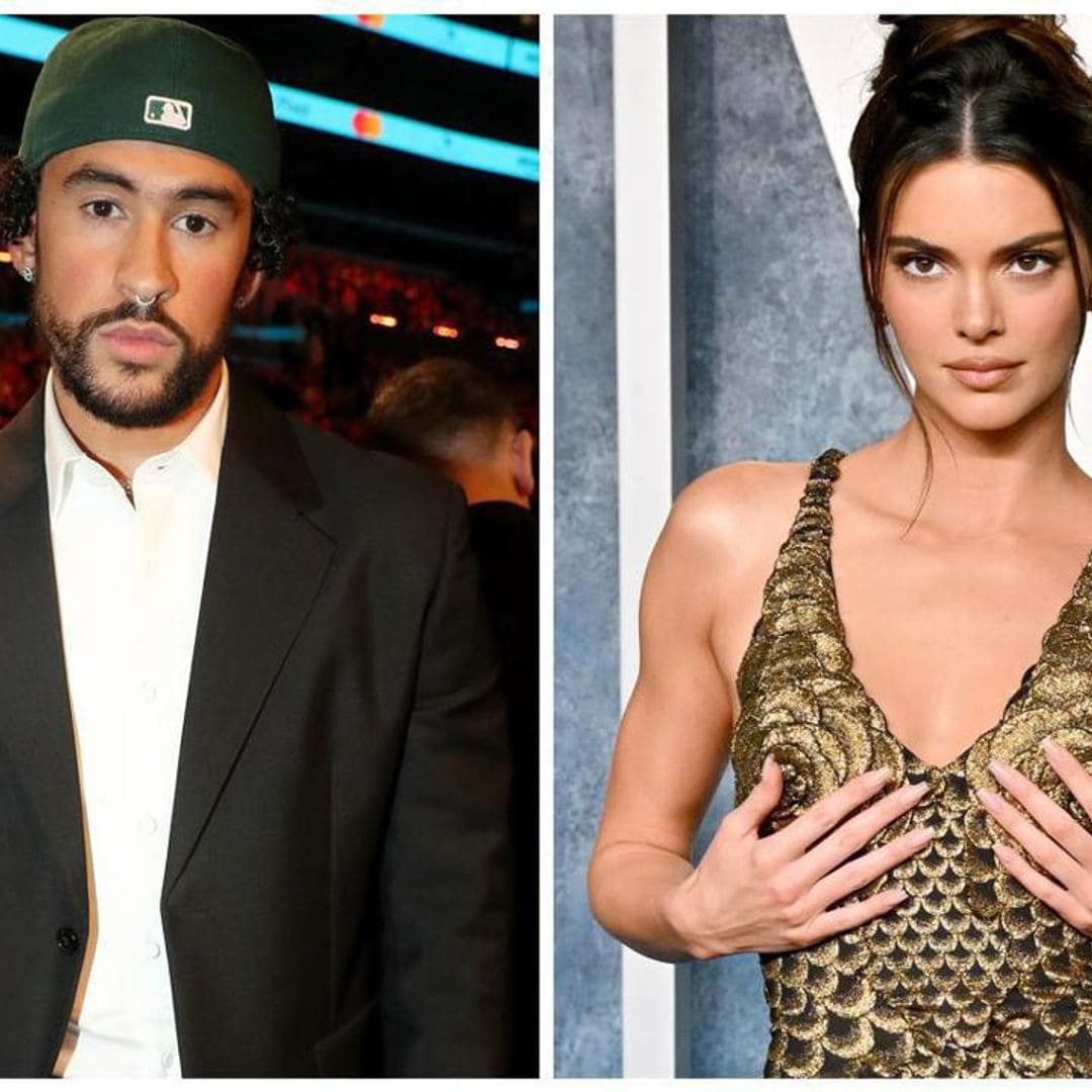 Bad Bunny and Kendall Jenner leave an Oscar party together