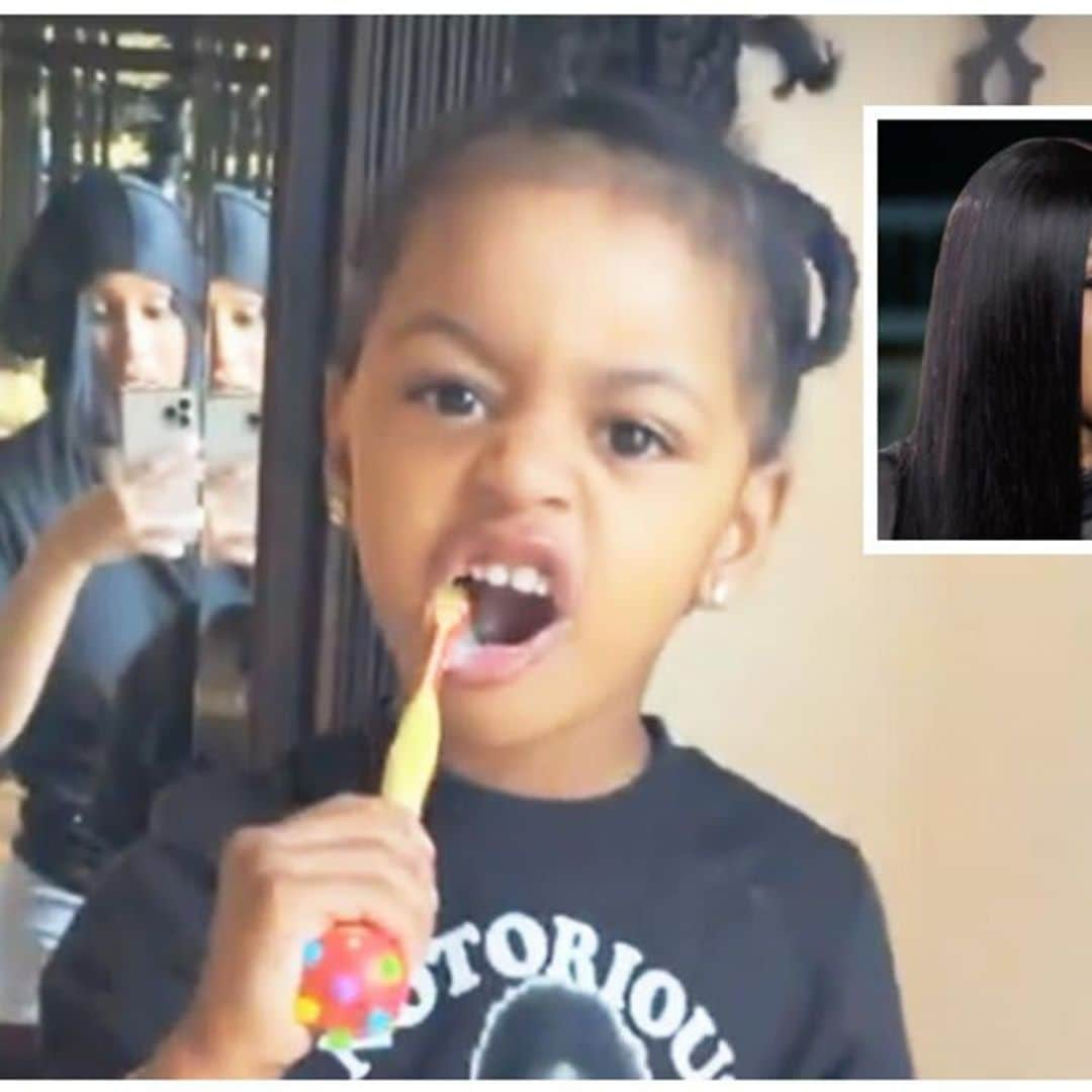 Cardi B shares a glimpse of her morning routine alongside Kulture and her baby brother