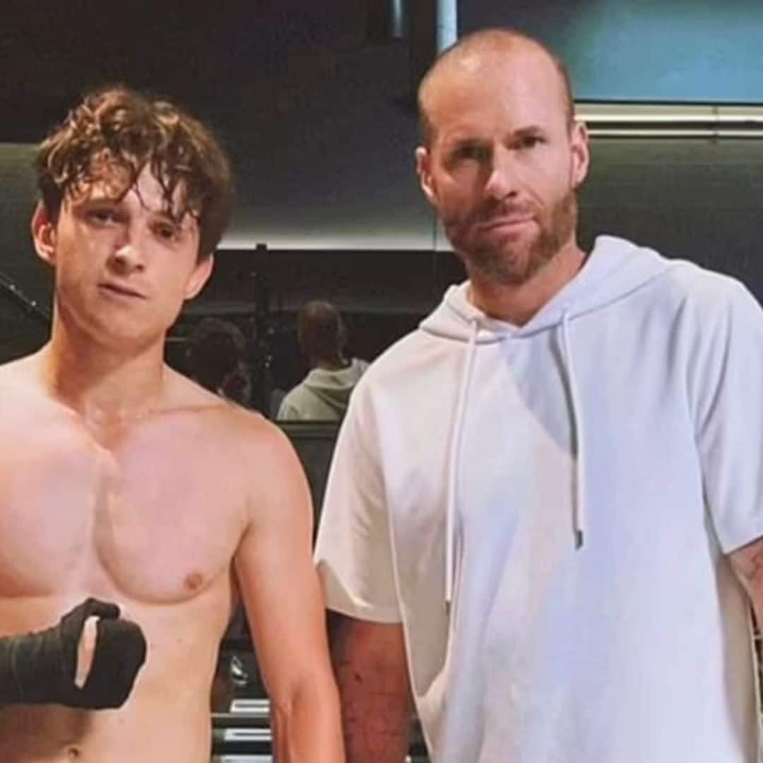 Tom Holland flaunts his growing muscles in shirtless workout pic