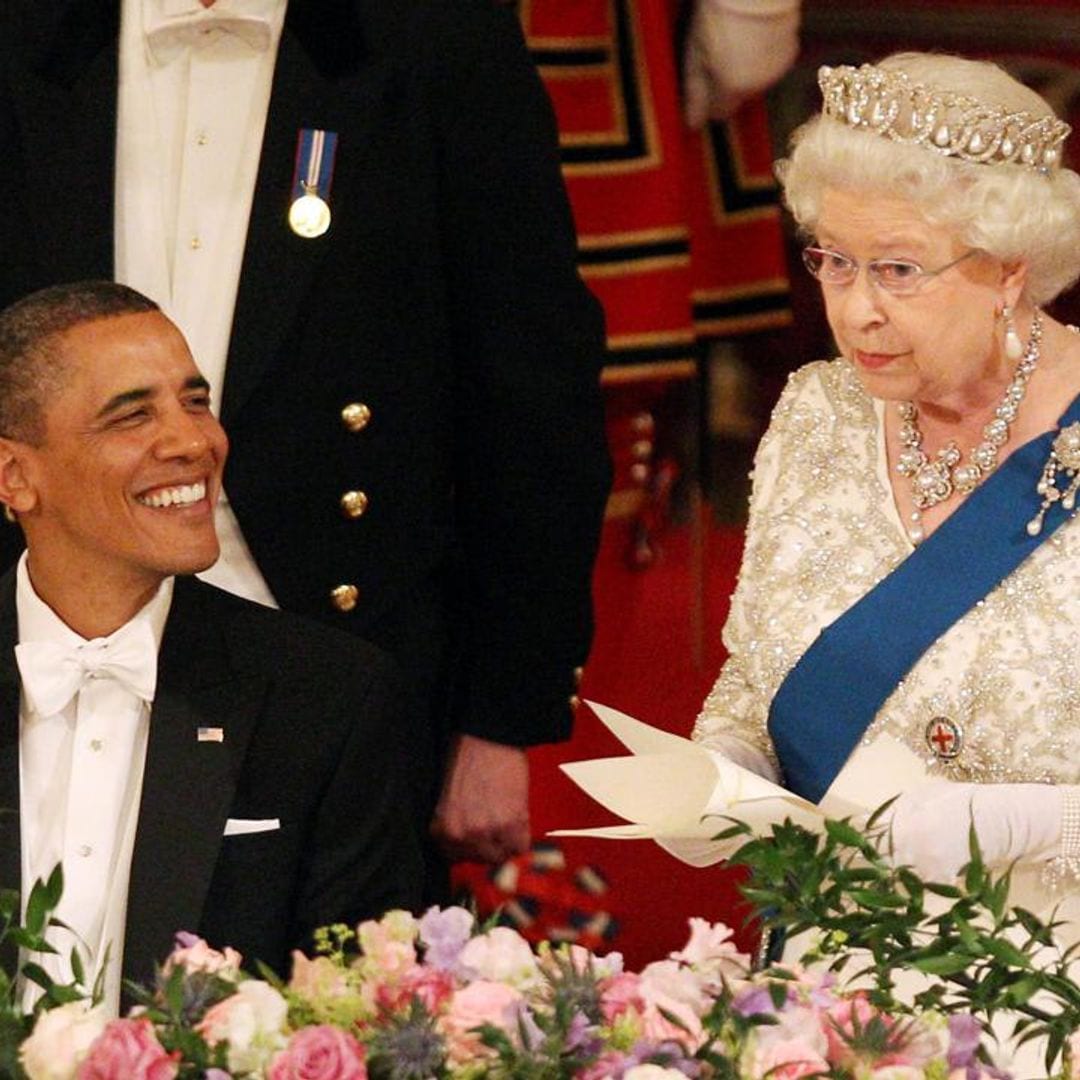 President Barack Obama honors Queen Elizabeth II during the Platinum Jubilee celebration