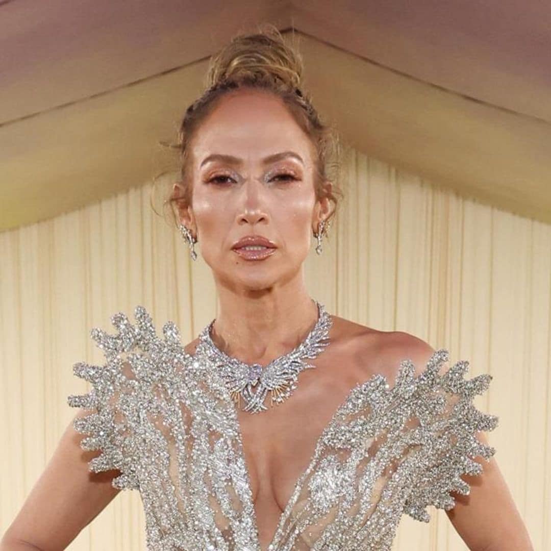 Jennifer Lopez shines in Maison Schiaparelli gown adorned with 2.5 million crystals at Met Gala