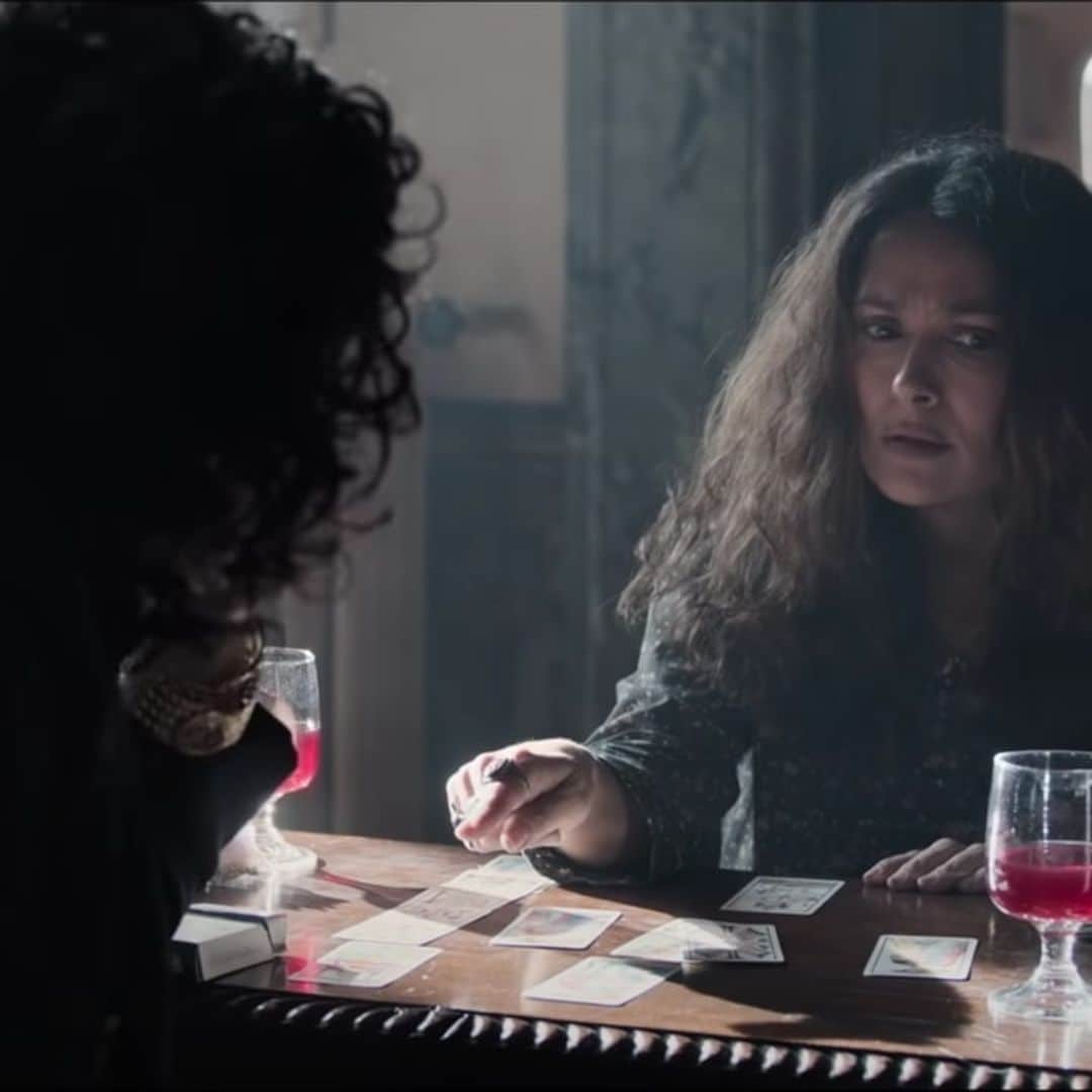 ‘House of Gucci’: Watch Salma Hayek’s character, Pina Auriemma, reading tarot cards to Patrizia Reggiani