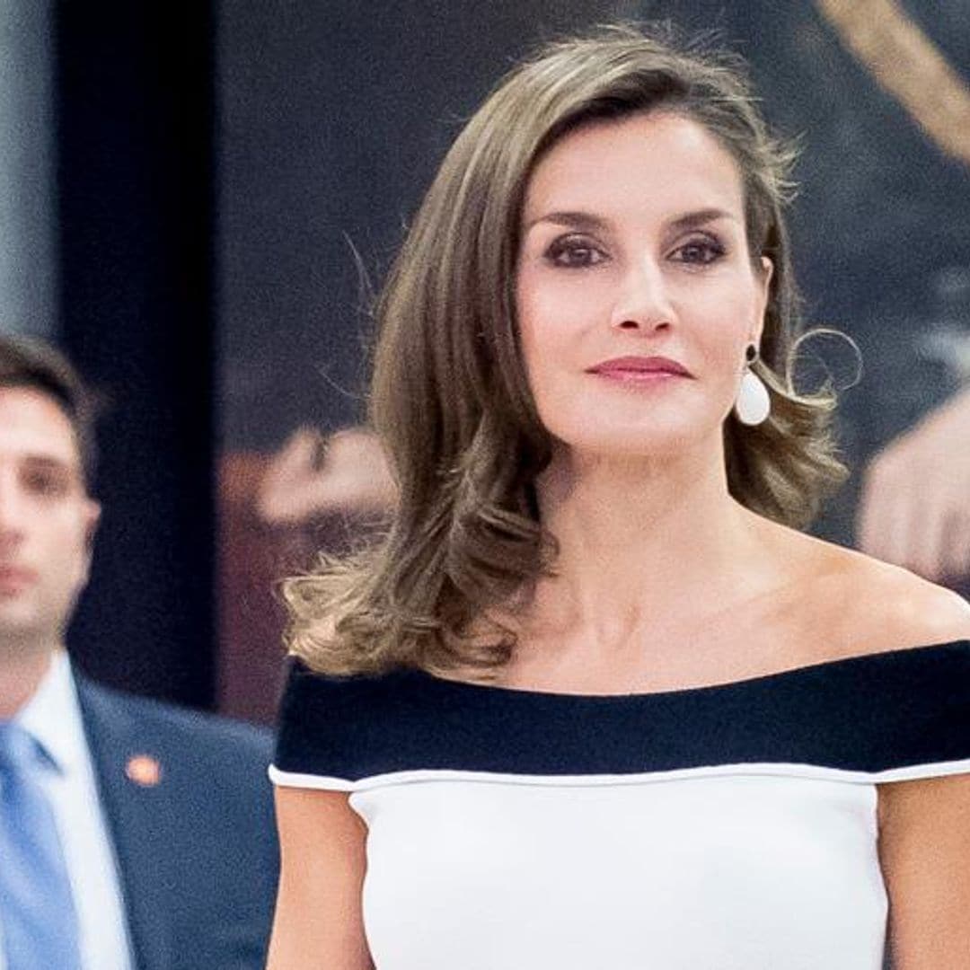 Queen Letizia wore an amazing optical illusion dress – perfect for petites!