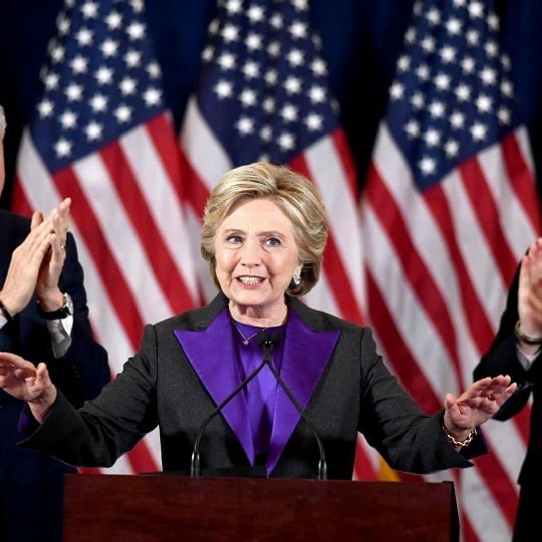 Find out why Hillary Clinton wore purple for her concession speech