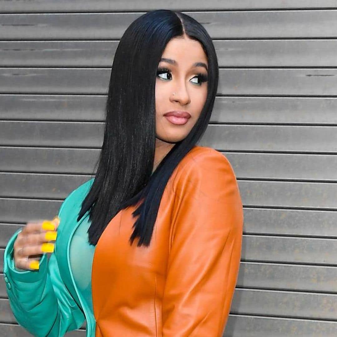 Cardi B stuns in a fab color-block suit ahead of her birthday