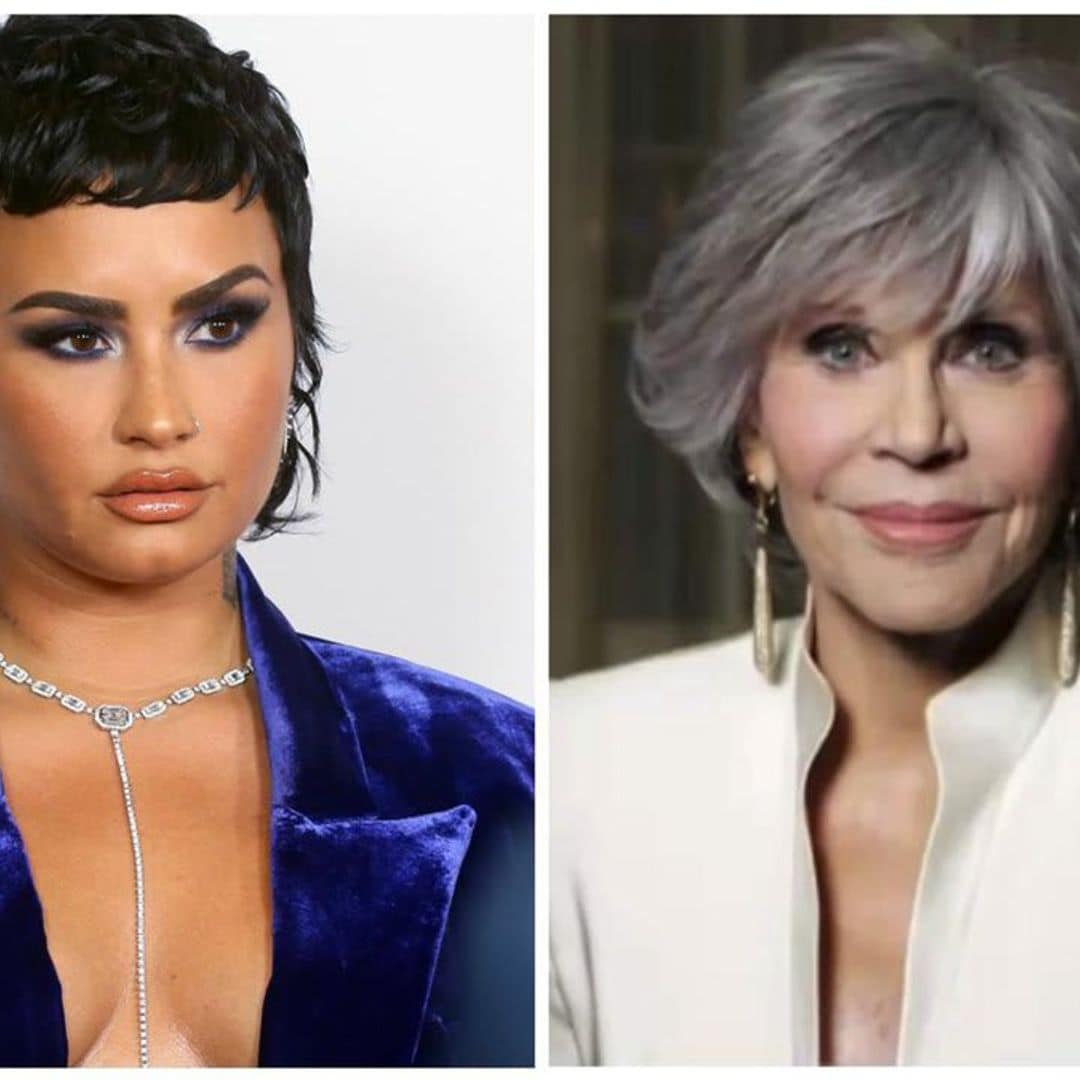 Jane Fonda tears up during emotional conversation with Demi Lovato