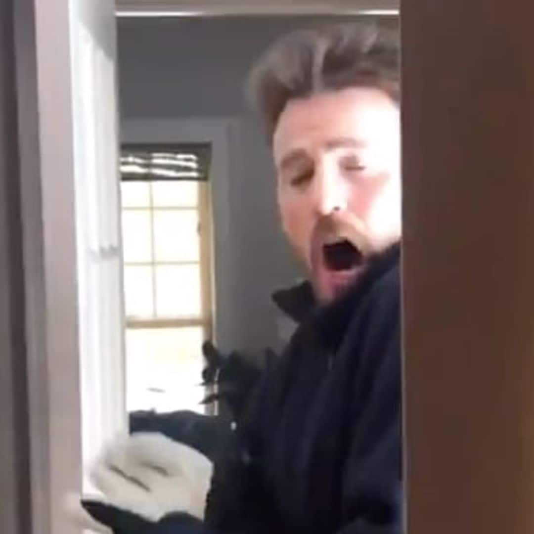 Chris Evans’ brother Scott catches him talking to dog and scares him in hilarious clip