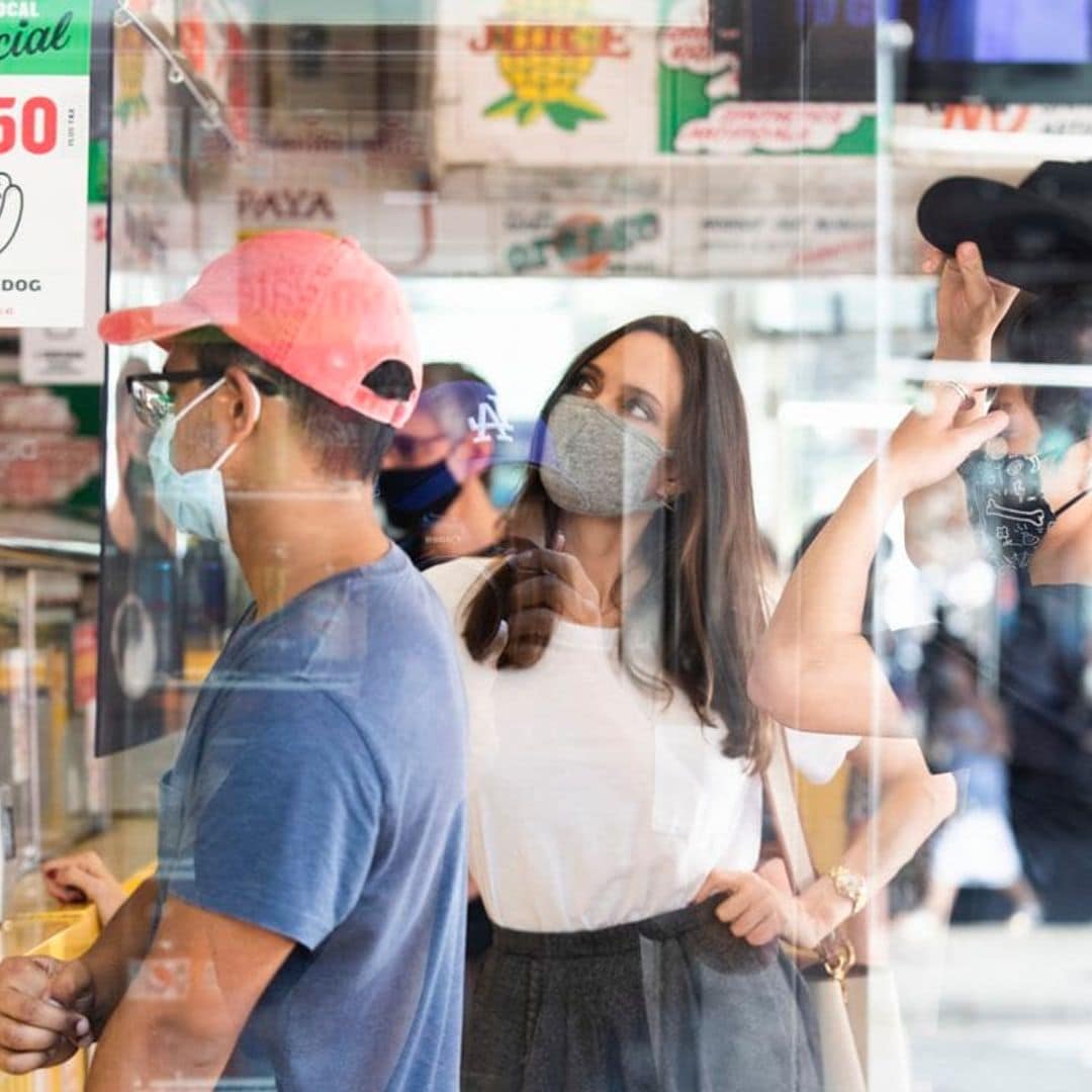 Angelina Jolie grabs a hot dog with her sons on family trip to New York