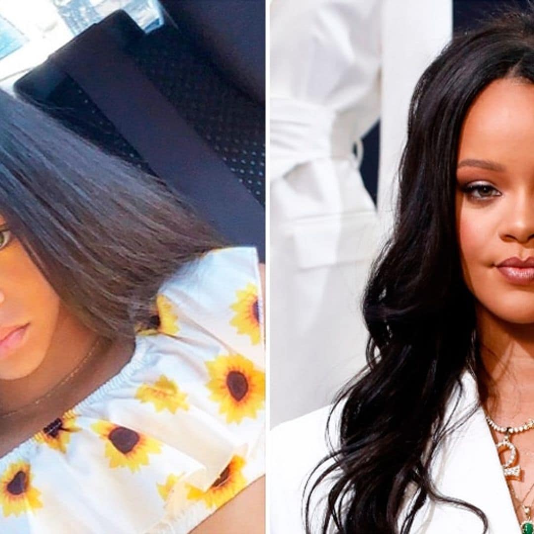 Rihanna is rendered speechless by her mini-me