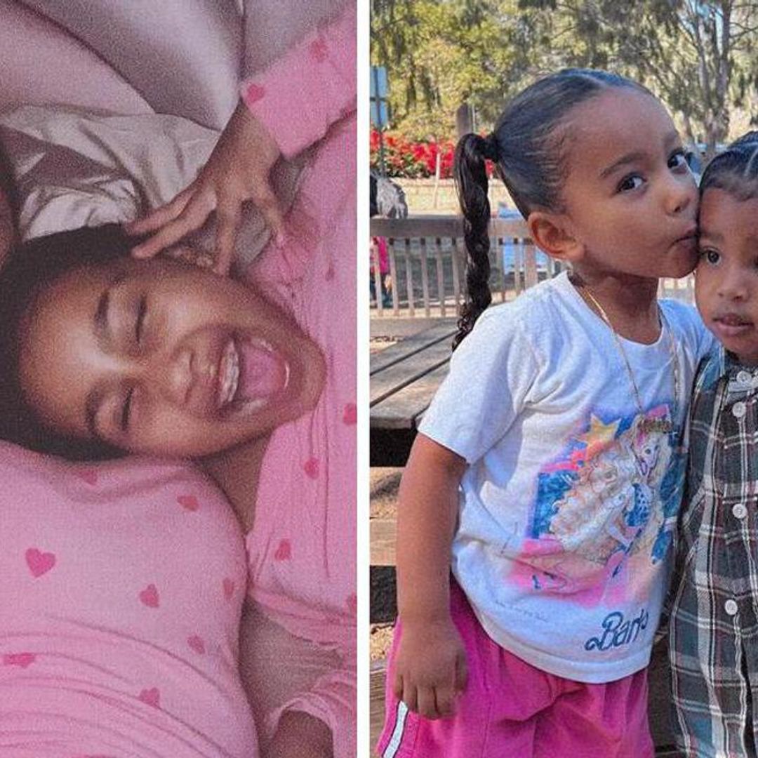 Kim Kardashian has been sharing the cutest pics of her and Kanye West’s kids