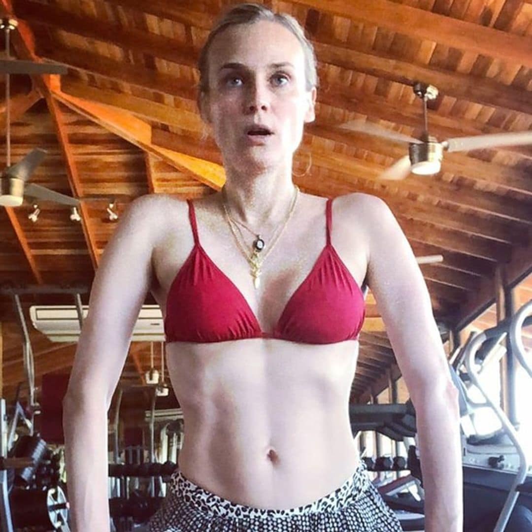 Diane Kruger shows off incredible rock-hard abs just months after giving birth