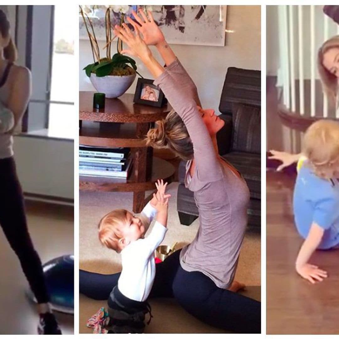 From Eva Longoria to Shakira: See how you can work out with your kids at home