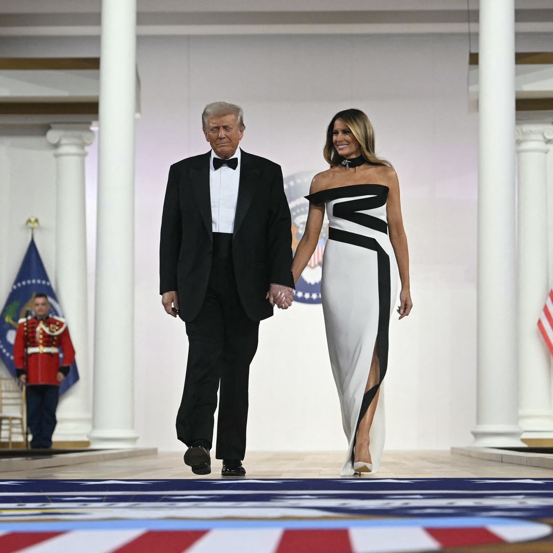 First Lady Melania Trump radiates elegance at inaugural ball and wears another statement accessory!