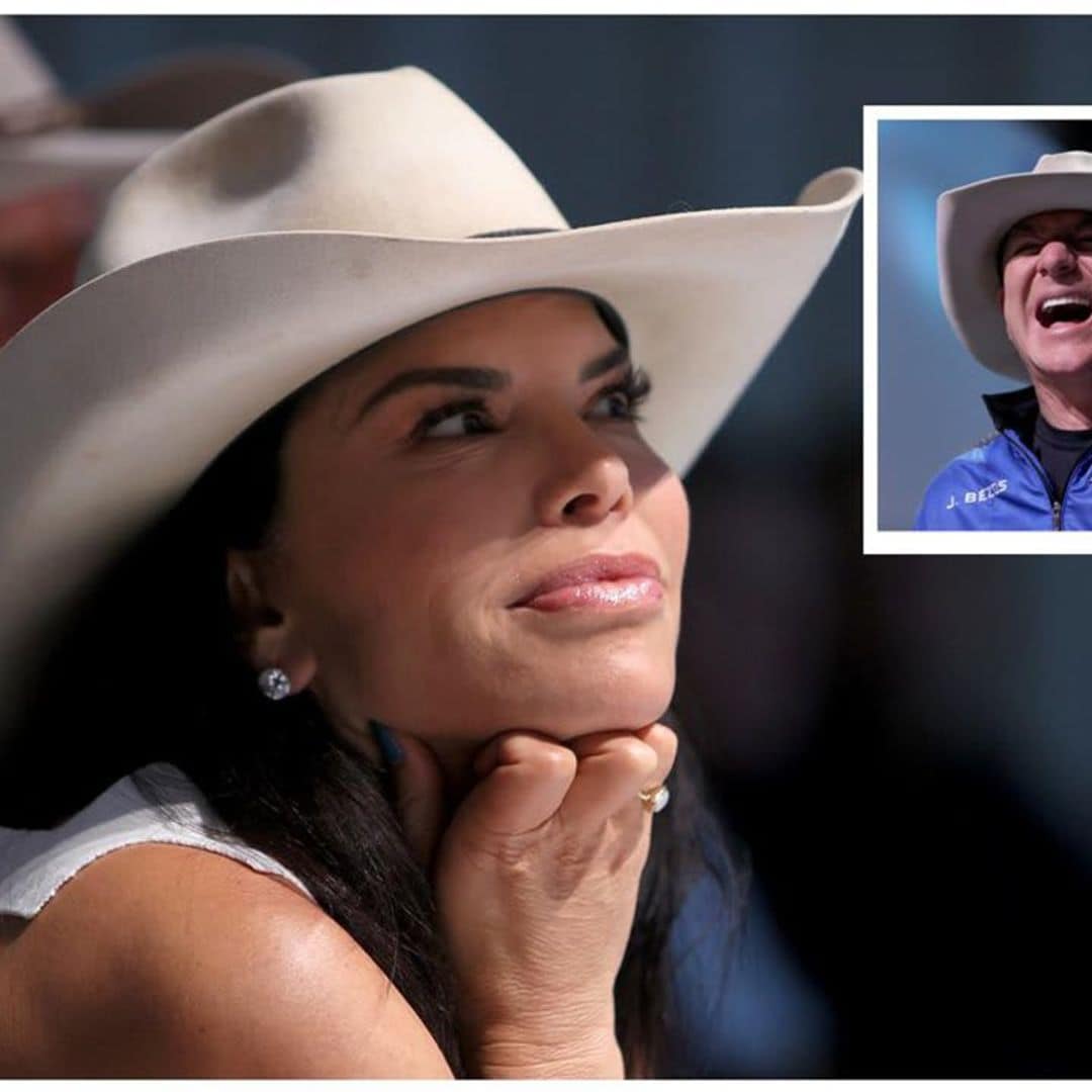 Jeff Bezos’ girlfriend Lauren Sanchez is still wearing a diamond you can see from space on her engagement finger