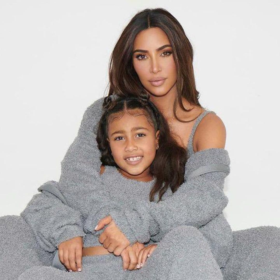 Kim Kardashian and North West tutorial on how to achieve a polished slicked-back ponytail