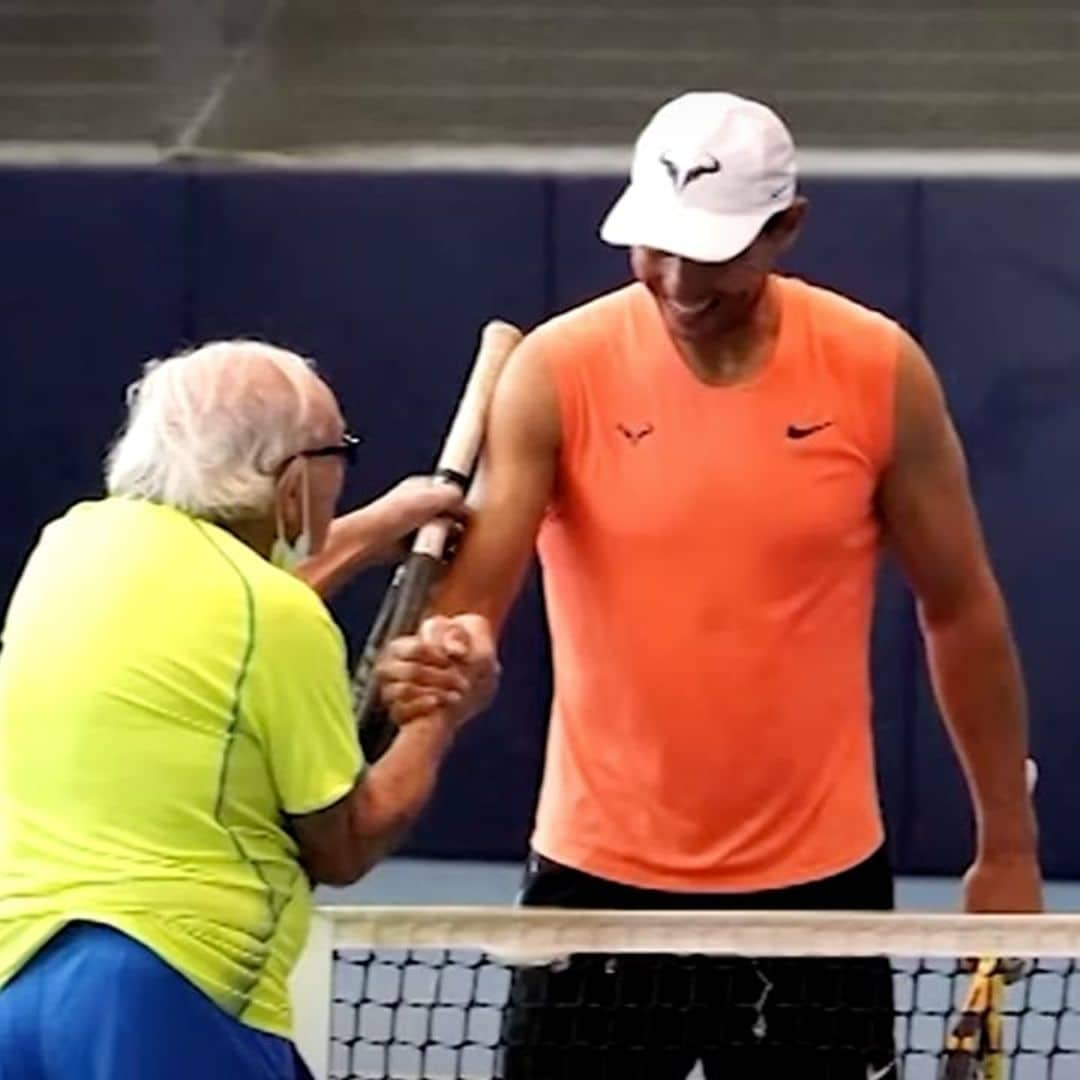 Rafael Nadal face off against the oldest living tennis player, Leonid Stanislavskyi