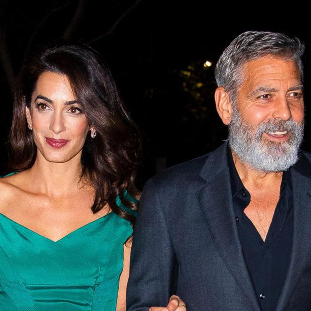 George and Amal Clooney jet over to the Canary Islands with their twins