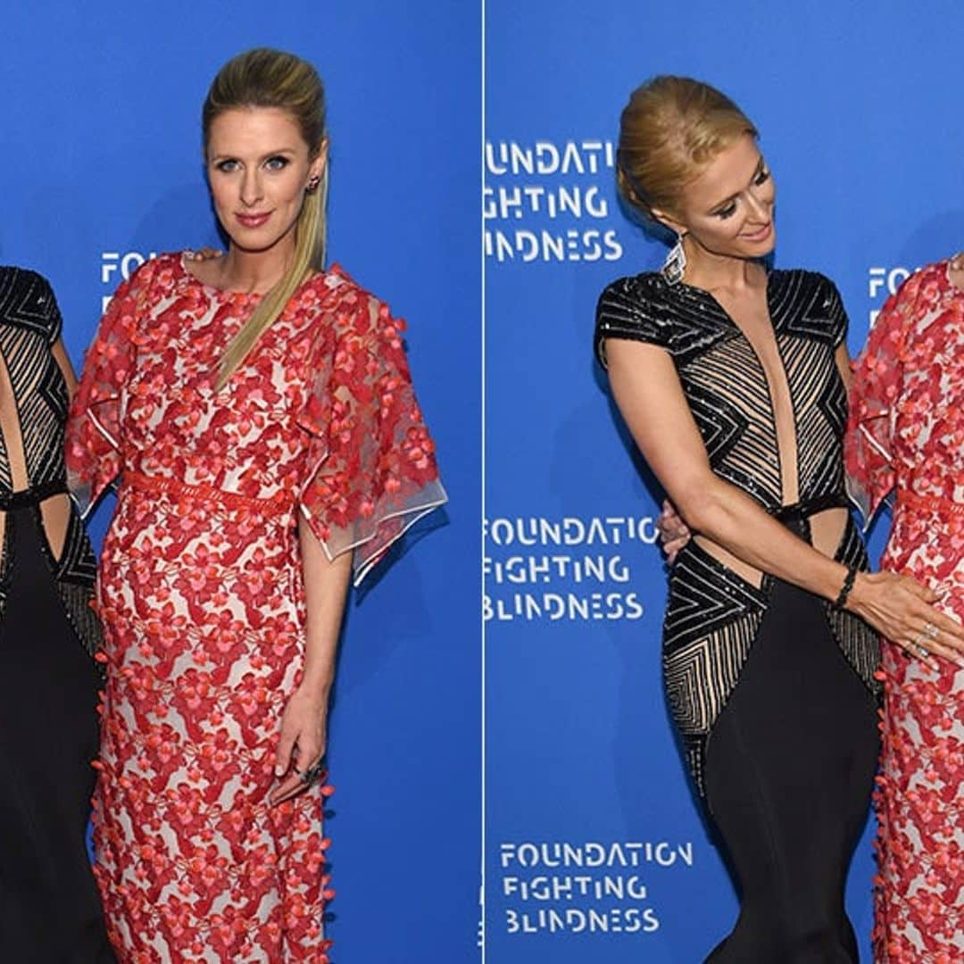 Paris Hilton cradles sister Nicky's blossoming baby bump