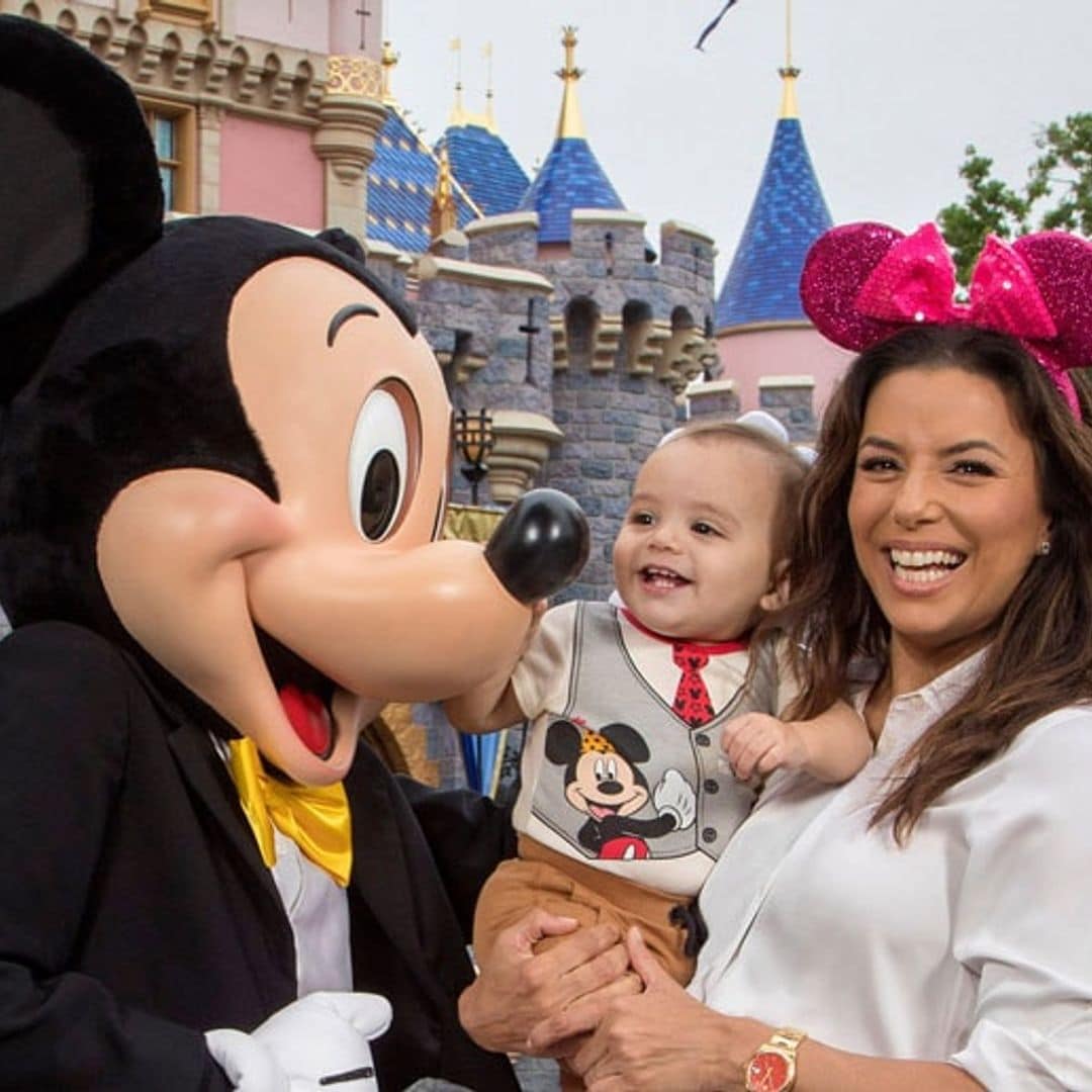 Eva Longoria's son Santiago is all smiles with Mickey Mouse at Disneyland – see the pics!