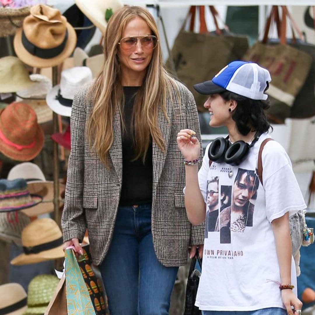 Jennifer Lopez and her daughter were spotted shopping at a flea market after tour cancellation