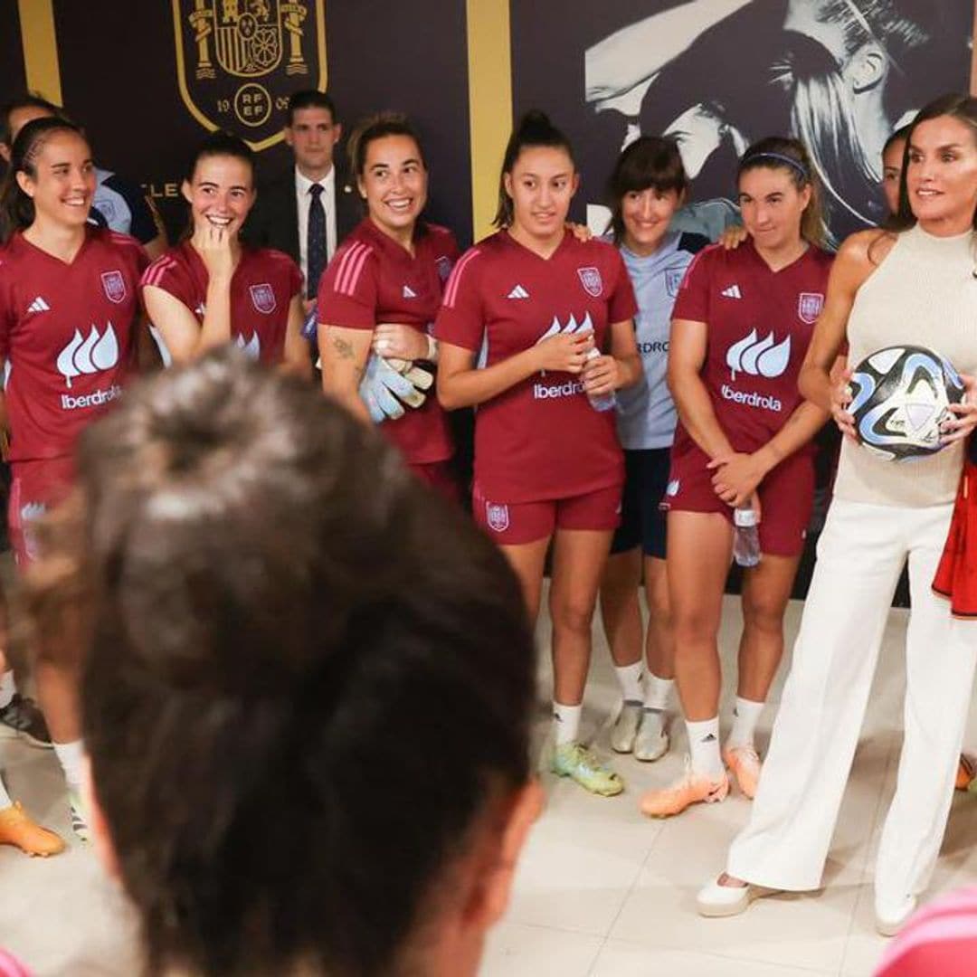 Move over Ted Lasso! Queen Letizia heads to the pitch ahead of FIFA Women’s World Cup