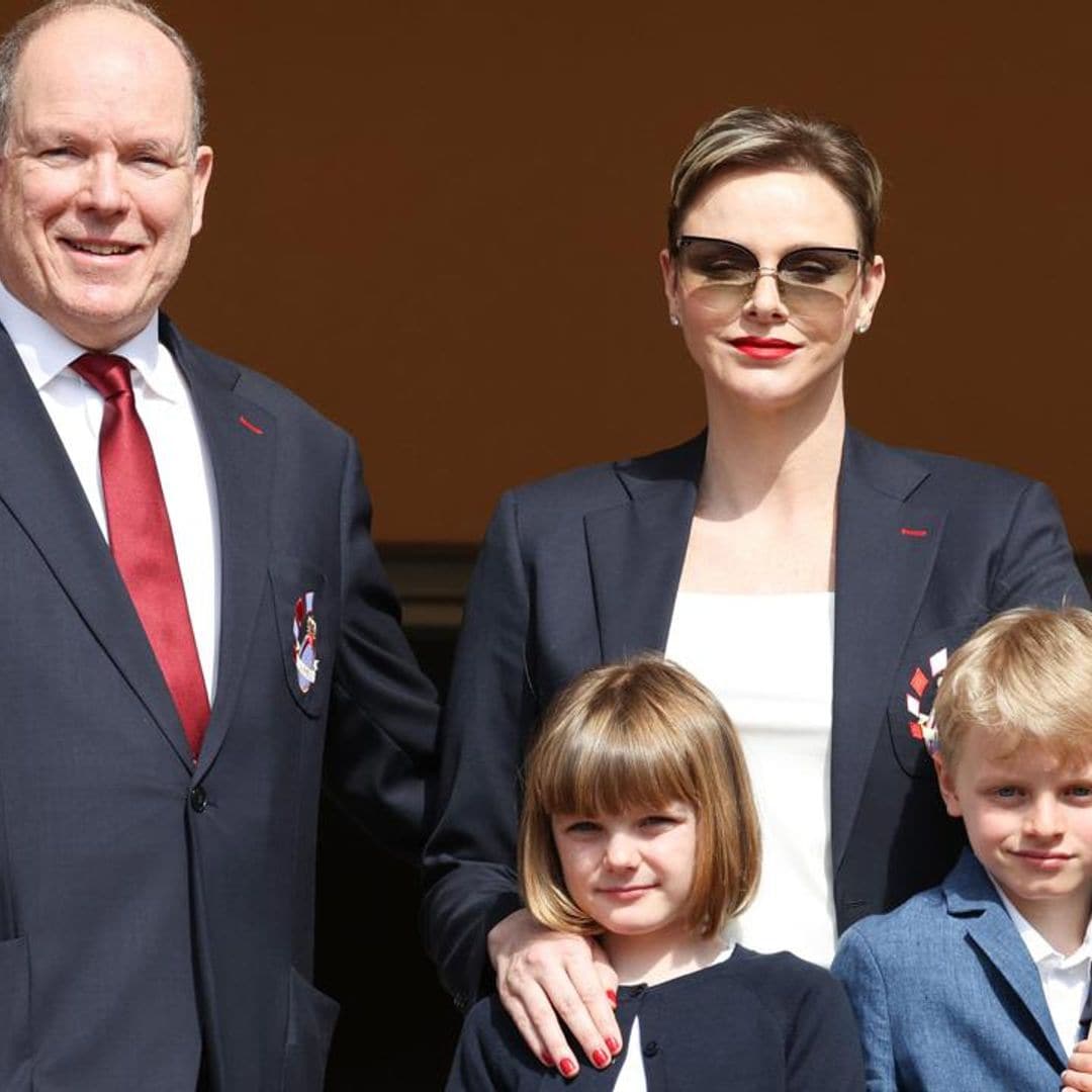 Princess Charlene and Prince Albert pictured on summer holiday with their twins