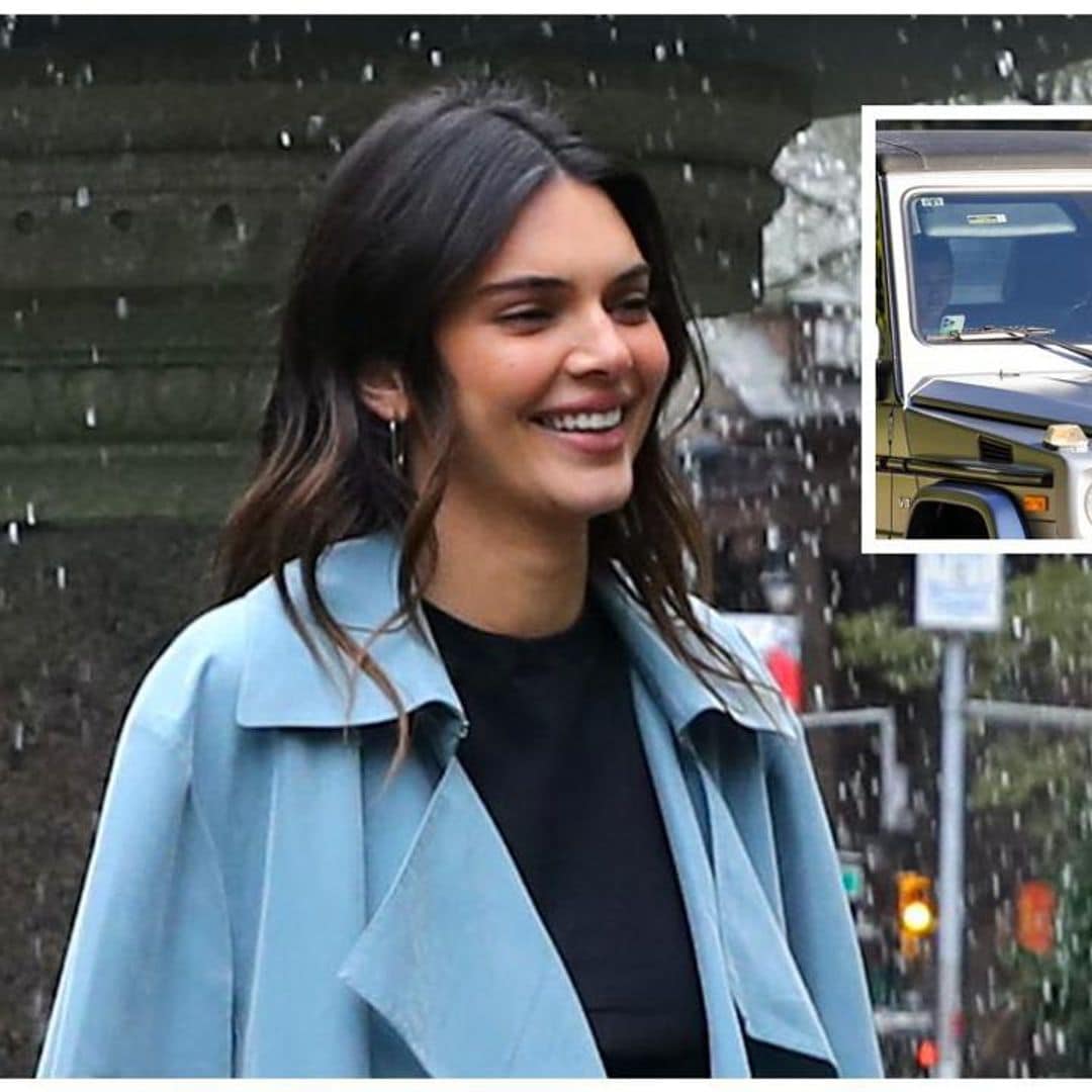 Kendall Jenner laughs after police stopped her in Beverly Hills for running a traffic sign