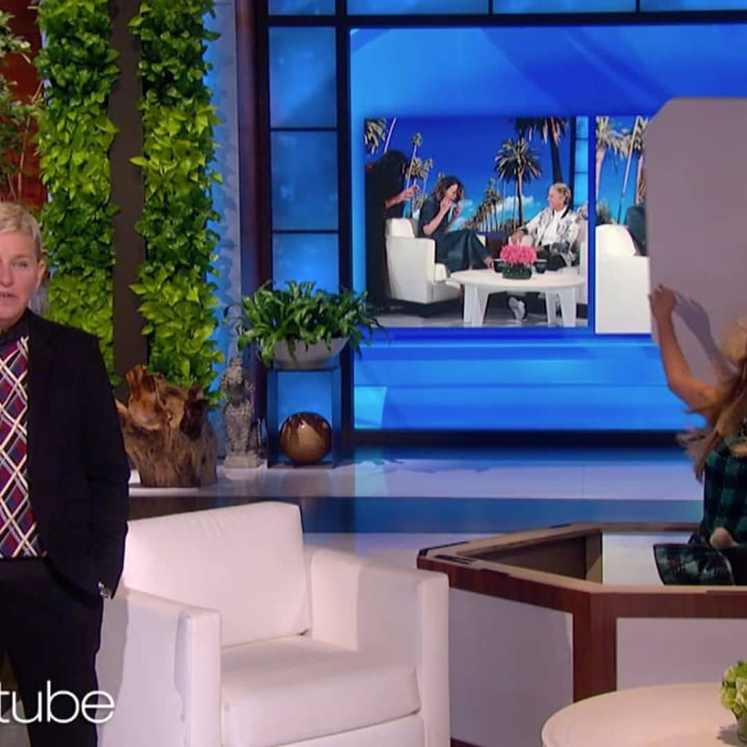 Heidi Klum fails terribly to scare Ellen DeGeneres