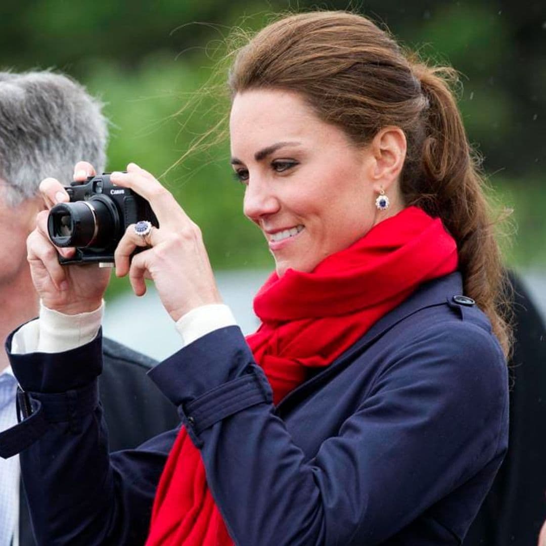 Kate Middleton shares never-seen photo of William, George and Charlotte volunteering