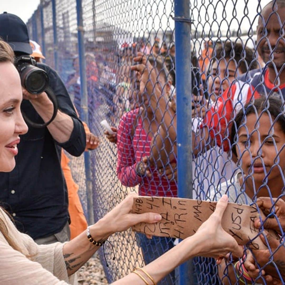 Angelina Jolie visits Colombian border on a powerful mission