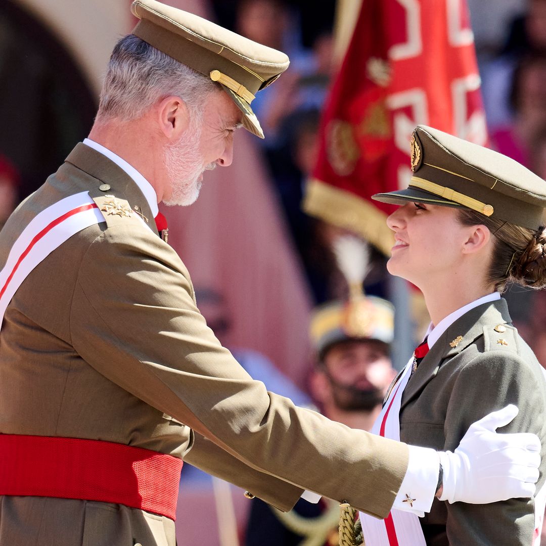 Princess Leonor shares sweet moment with dad King Felipe at ceremony: Watch