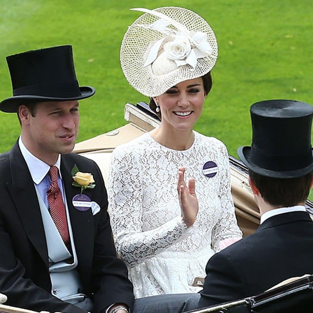 Kate Middleton makes her Royal Ascot debut in white lace Dolce & Gabbana dress